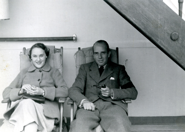 Henry S.P. Howard and his first wife on an ocean liner